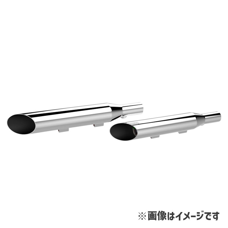 3インチ HP-PLUS スリップオンマフラー スラッシュカット クローム