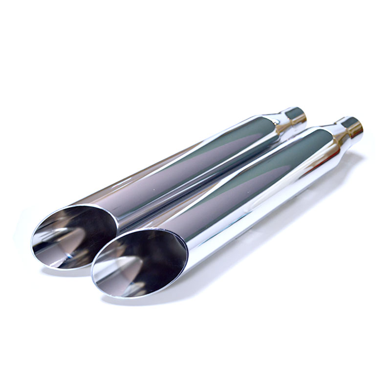 3インチ HP-PLUS スリップオンマフラー スラッシュカット クローム