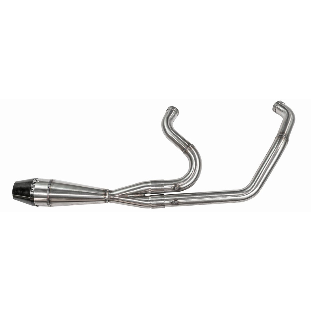 ショート 2in1 フルエキゾーストマフラー ステンレスブラッシュド