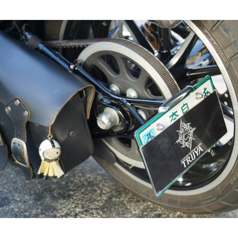 【12月限定セール】 トライジャ SRBナンバーサイドマウントステー ブラック(ナンバー灯LED有り)