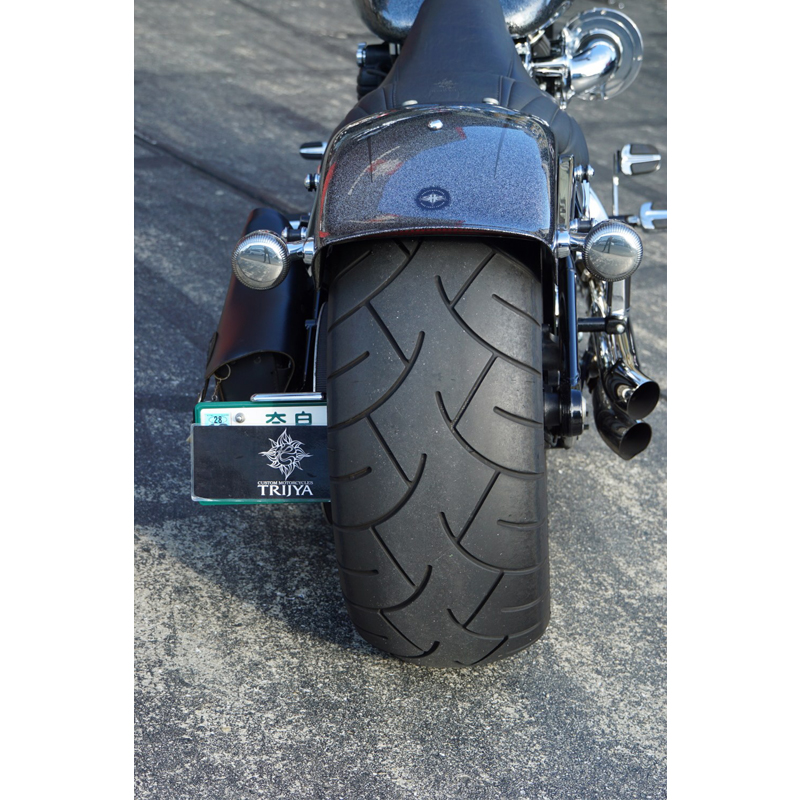 【12月限定セール】 トライジャ SRBナンバーサイドマウントステー ブラック(ナンバー灯LED有り)