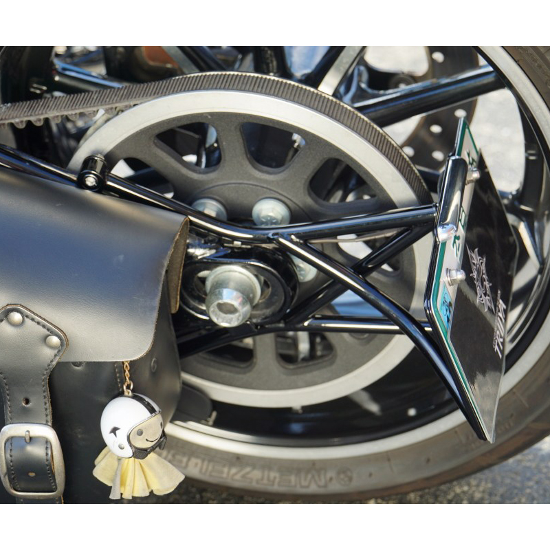 【12月限定セール】 トライジャ SRBナンバーサイドマウントステー ブラック(ナンバー灯LED有り)