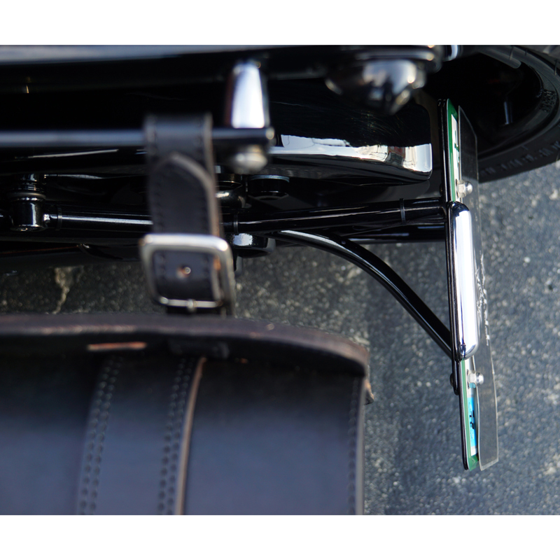 【12月限定セール】 トライジャ SRBナンバーサイドマウントステー ブラック(ナンバー灯LED有り)