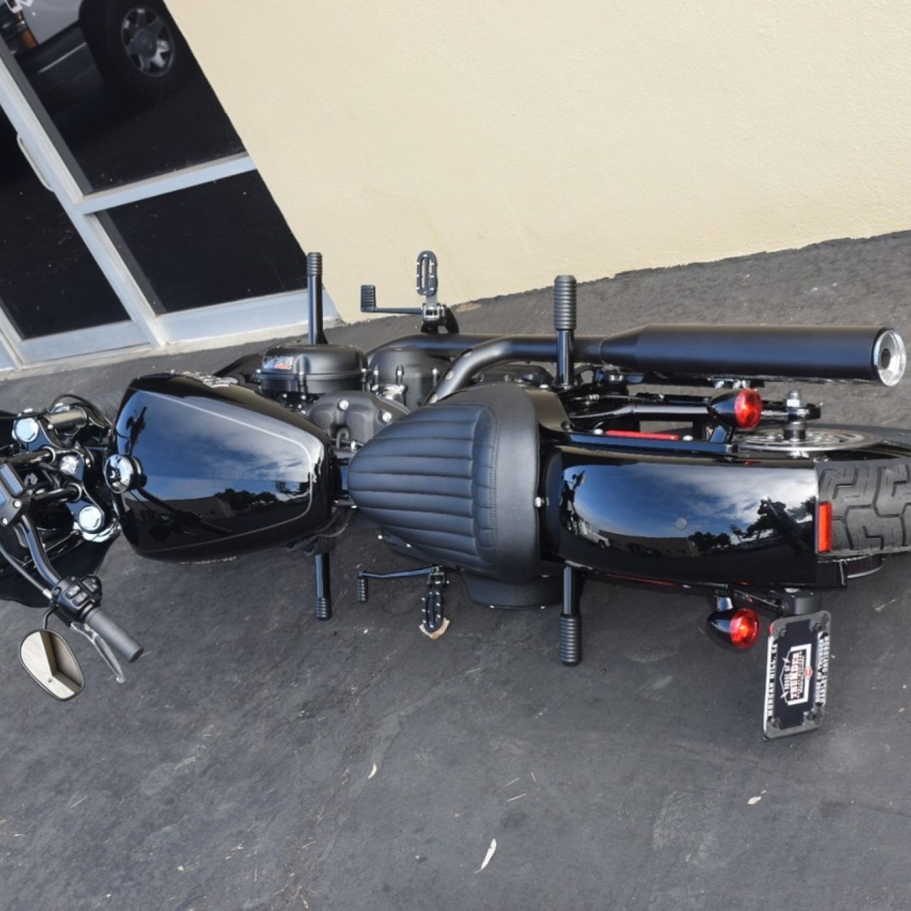 パッセンジャーペグ クラッシュバー/ブラック/1.5インチエクステンション