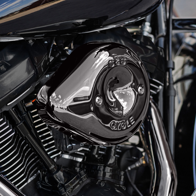 【クリスマスセール】ステルスエアクリーナーキット ティアドロップカバー付き ラーバクローム