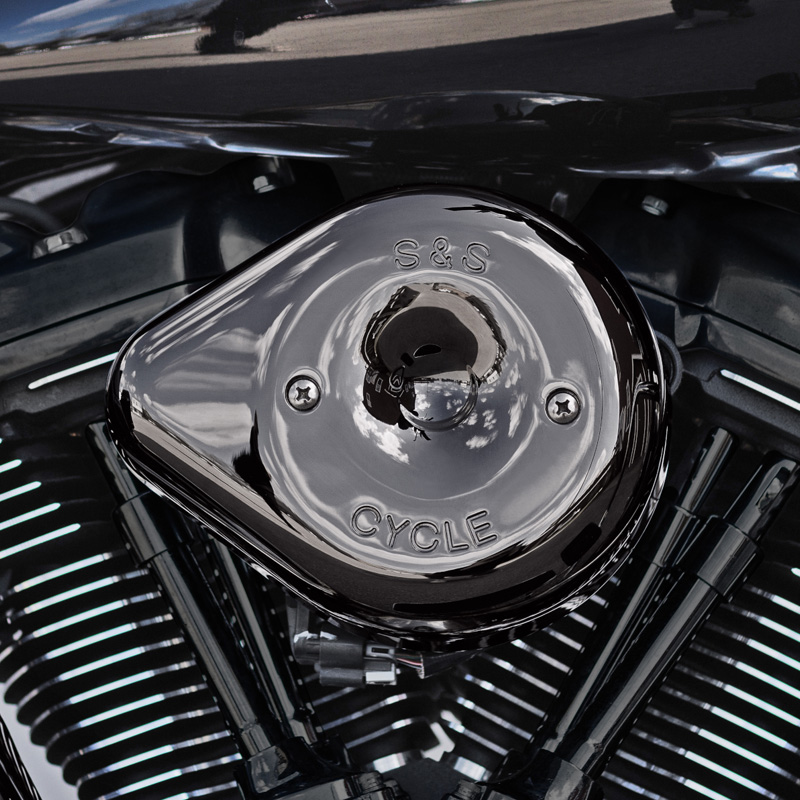 【クリスマスセール】ステルスエアクリーナーキット ティアドロップカバー付き ラーバクローム