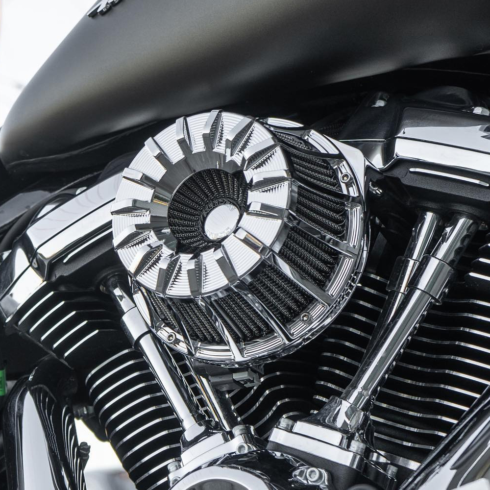 15スポーク インバーテッド エアクリーナーキット クローム