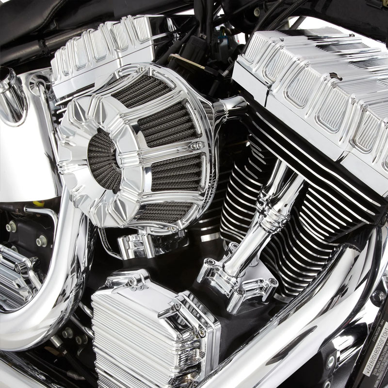 10ゲージ インバーテッド エアクリーナー クローム