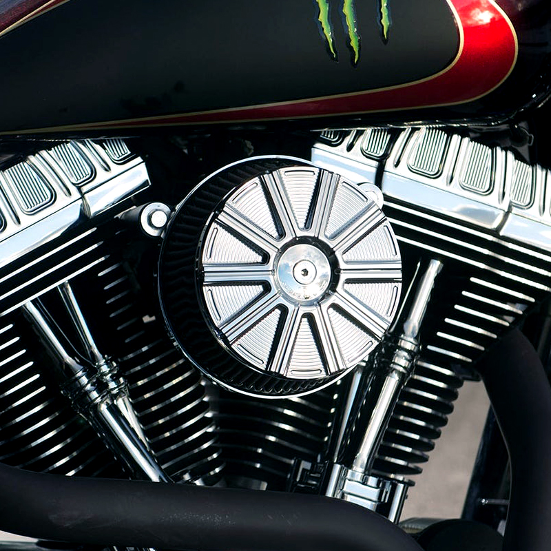 10ゲージ ビッグサッカー ステージ1 エアクリーナーキット クローム