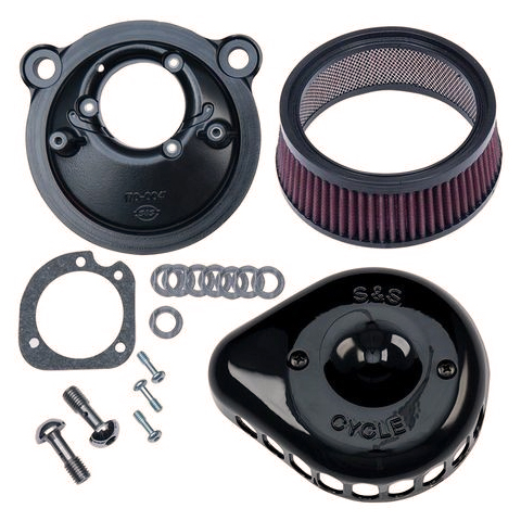 【クリスマスセール】ステルス エアクリーナーキット ミニティアドロップカバー付き ブラック