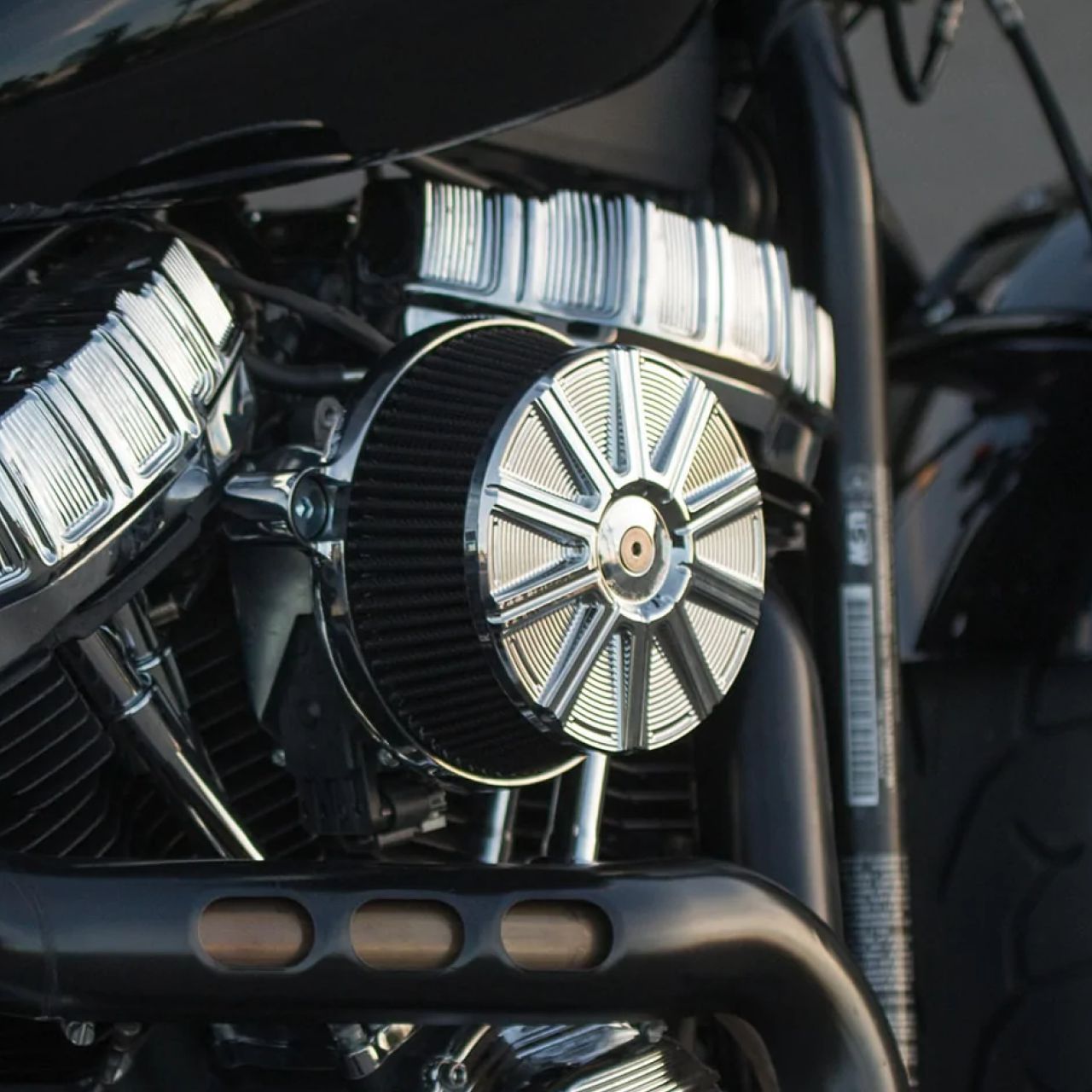 10ゲージ ビッグサッカー ステージ1 エアクリーナーキット クローム