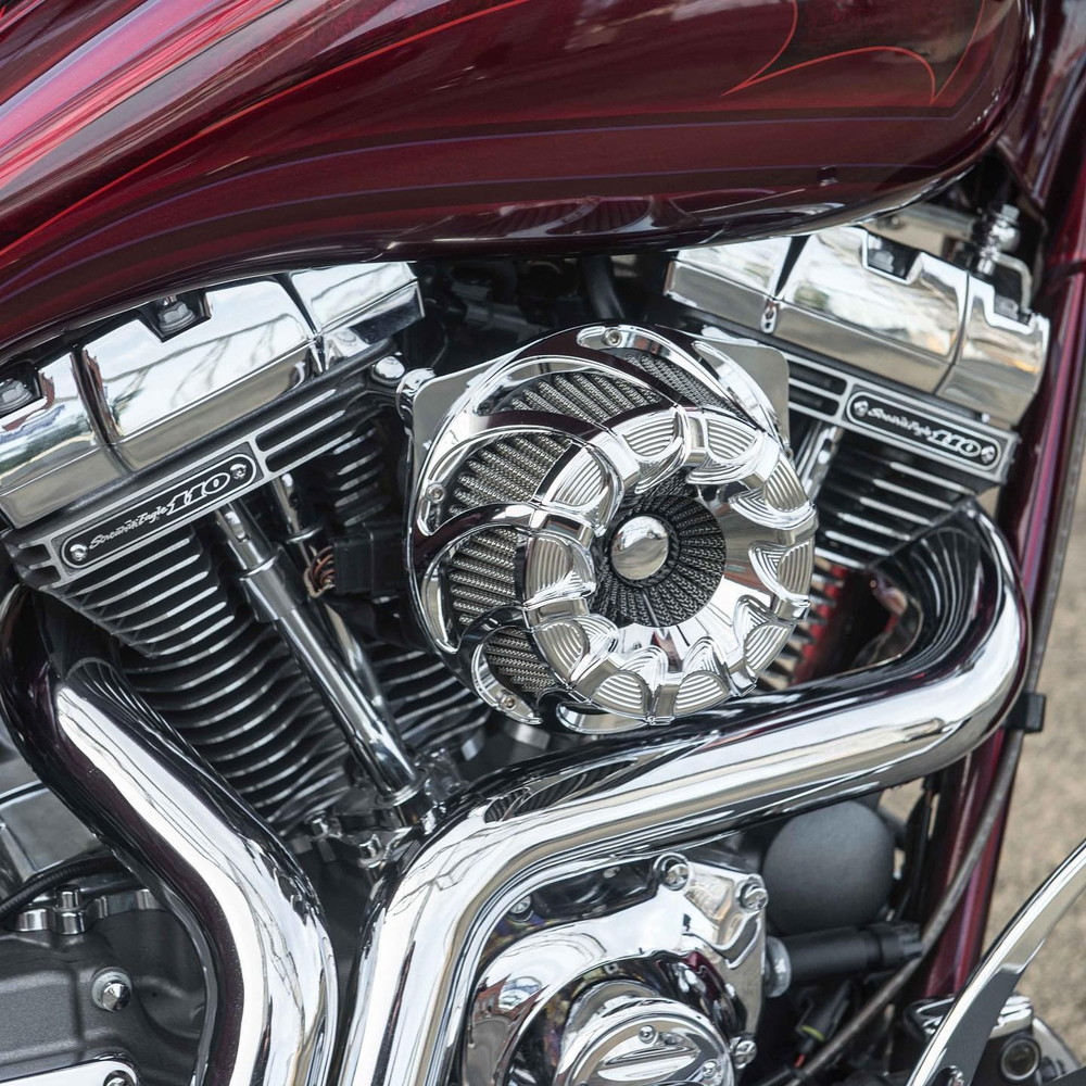 【クリスマスセール】ドリフト インバーテッド エアクリーナー クローム