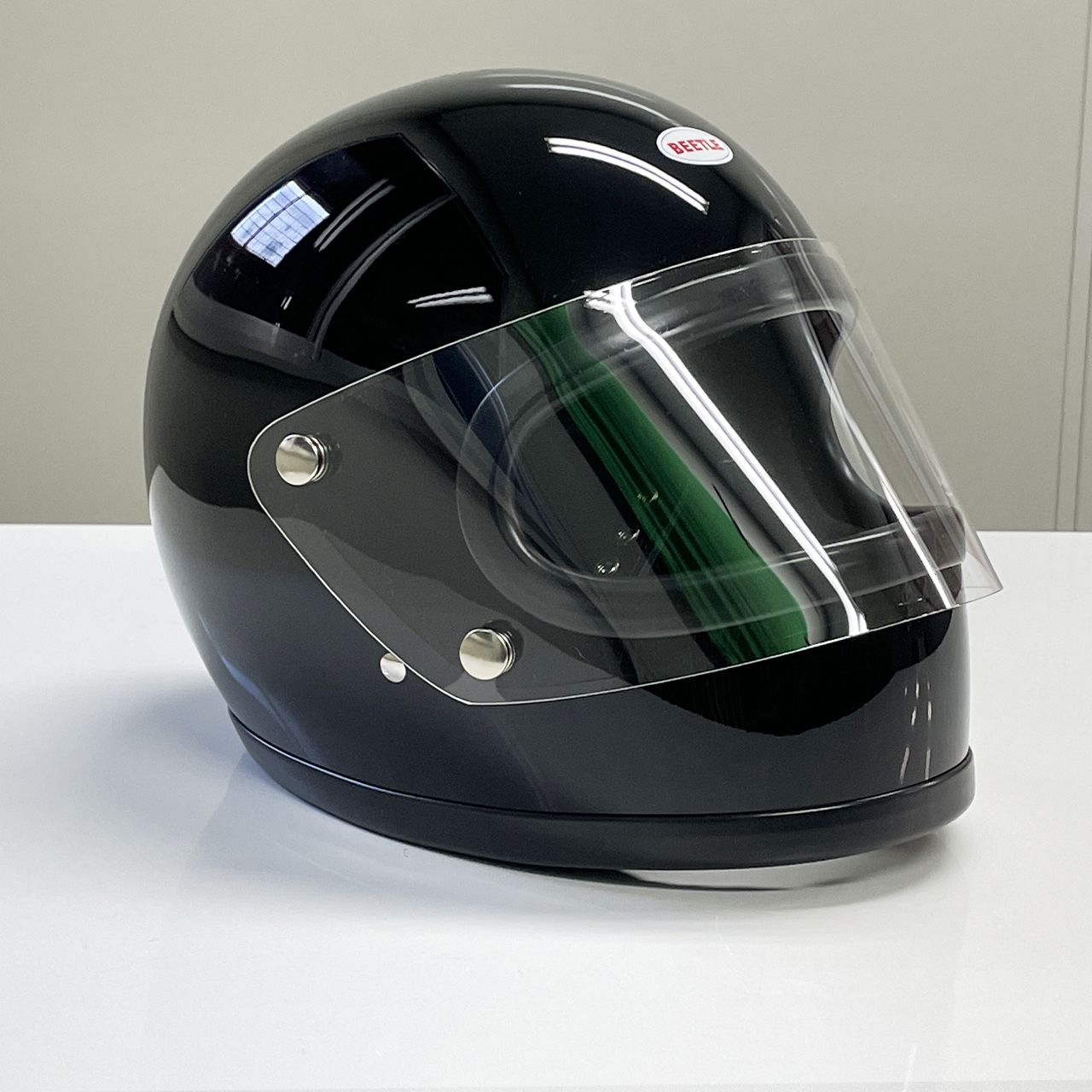 BEETLE STR 極小フルフェイスヘルメット ブラック(ブラックダブルストラップ)