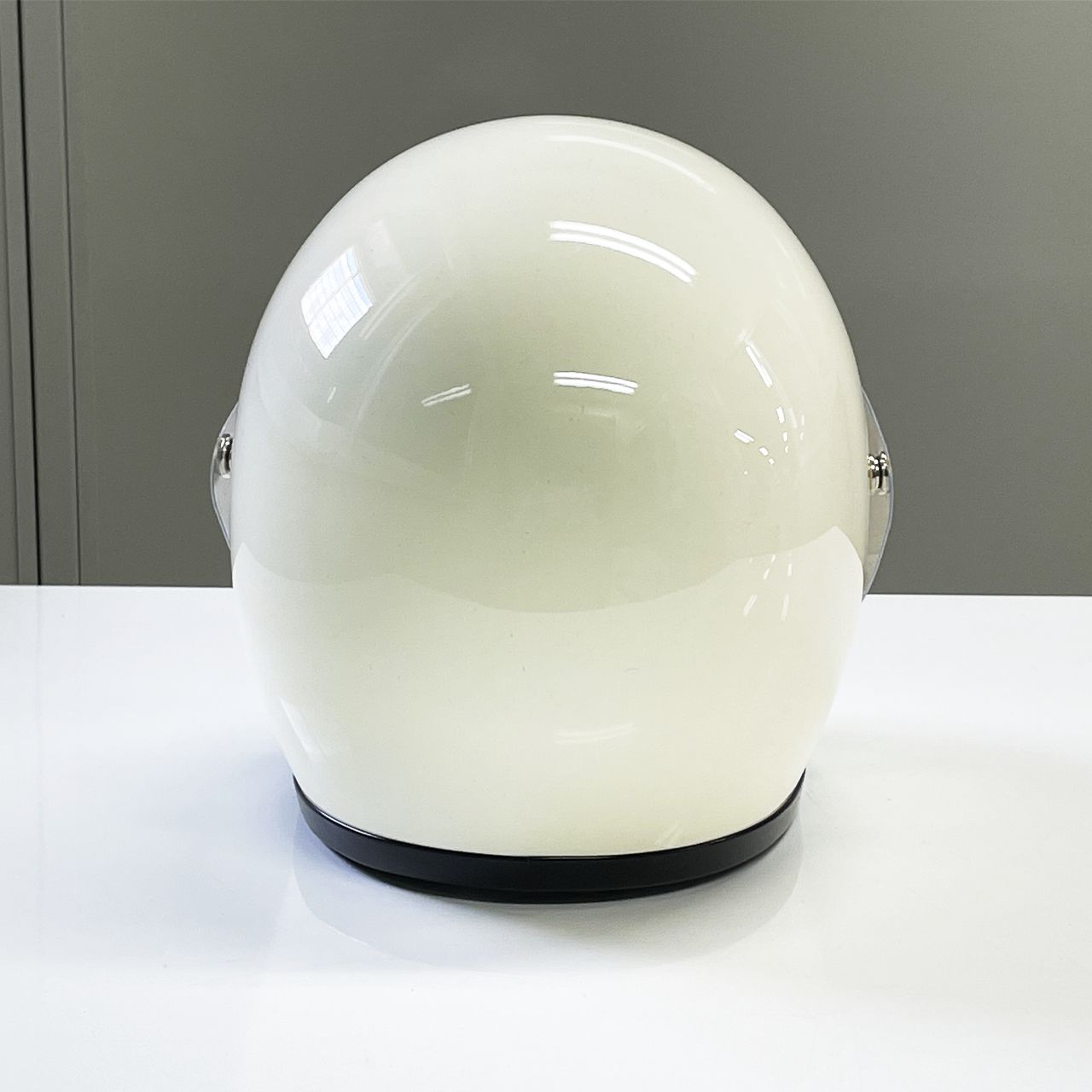 BEETLE STR 極小フルフェイスヘルメット アイボリー(ブラックダブルストラップ)