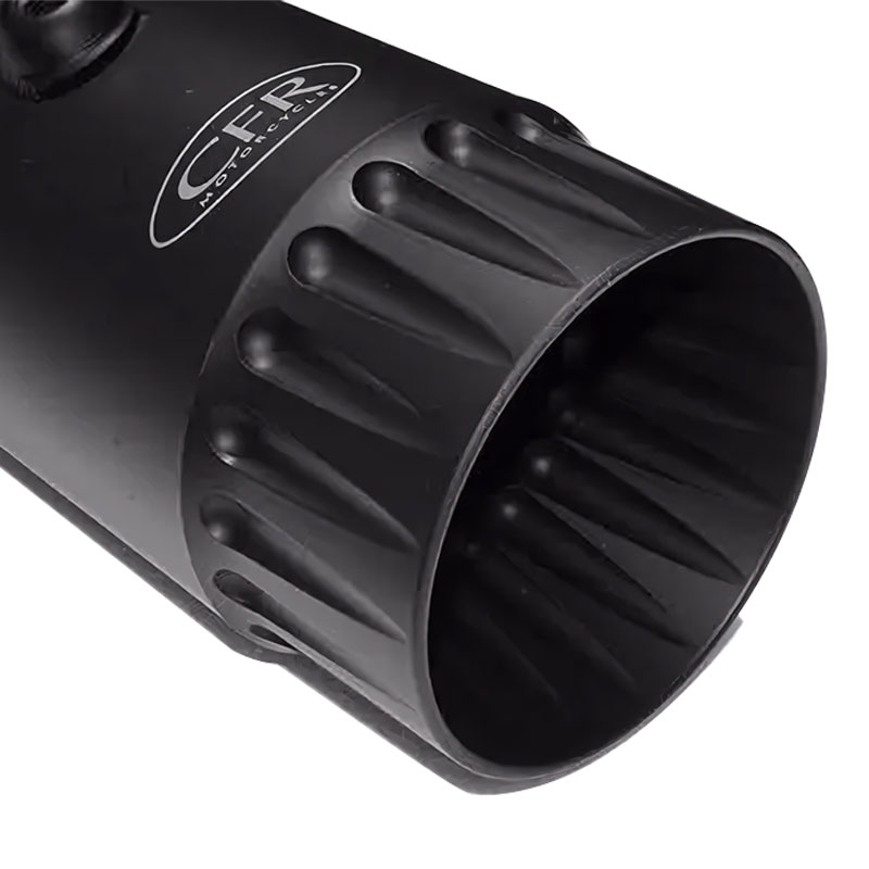 4.5インチ スリップオンマフラー ブラック （ダブルフルートチップ）