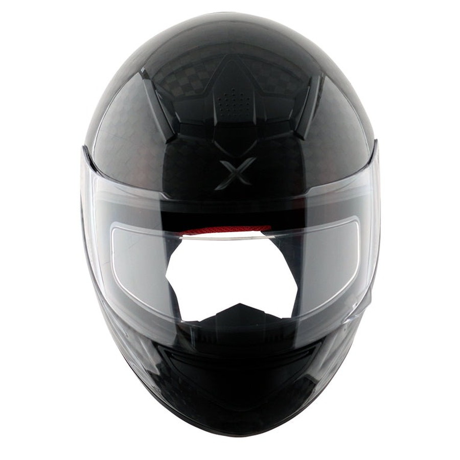 【12月限定セール】 レイジ カーボンファイバー ビッグチェック フルフェイスヘルメット グロスカーボン AXOR