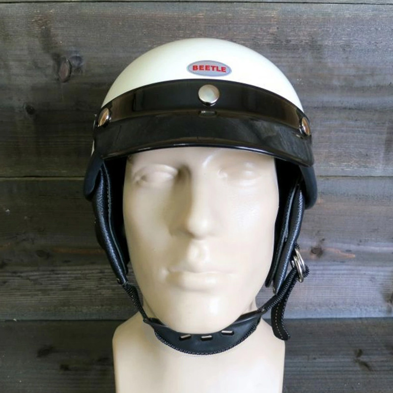 ショーティー4 ハーフキャップヘルメット アイボリー/ブラックチンカップ