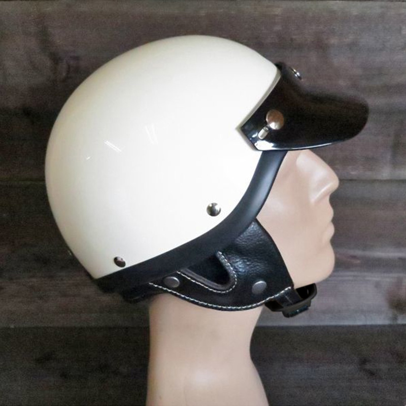 ショーティー4 ハーフキャップヘルメット アイボリー/ブラックチンカップ