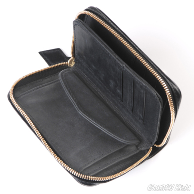 SHM レザーウォレット ミドル ダイヤモンドステッチ