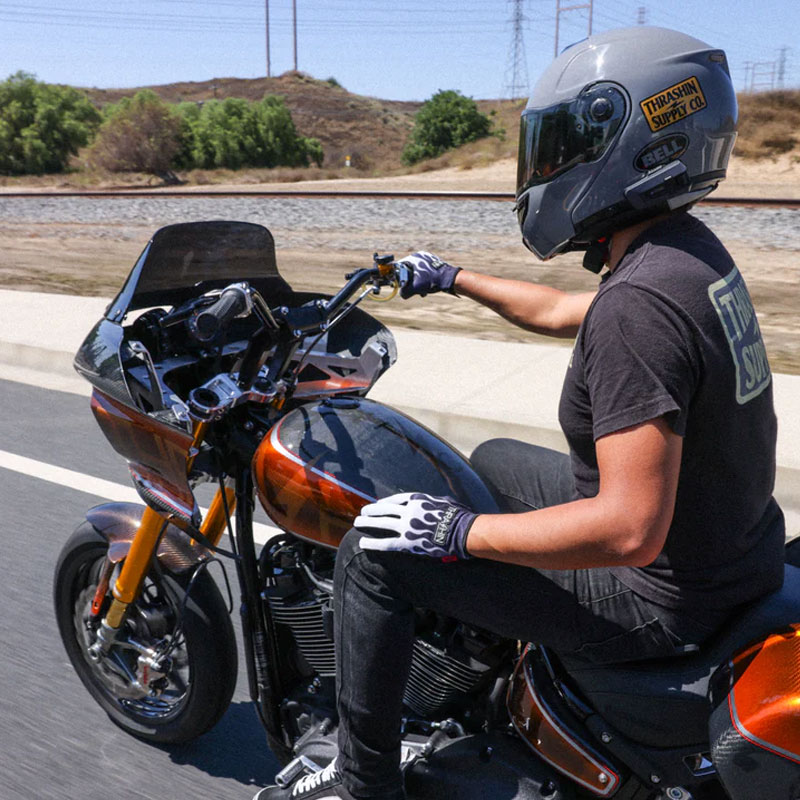 ステルスグローブ レザーパーム フレイム グレー