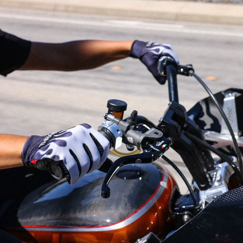 ステルスグローブ レザーパーム フレイム グレー