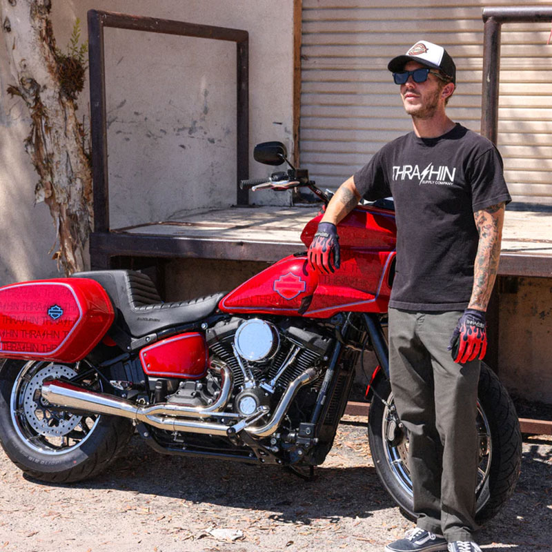 ステルスグローブ レザーパーム フレイム レッド