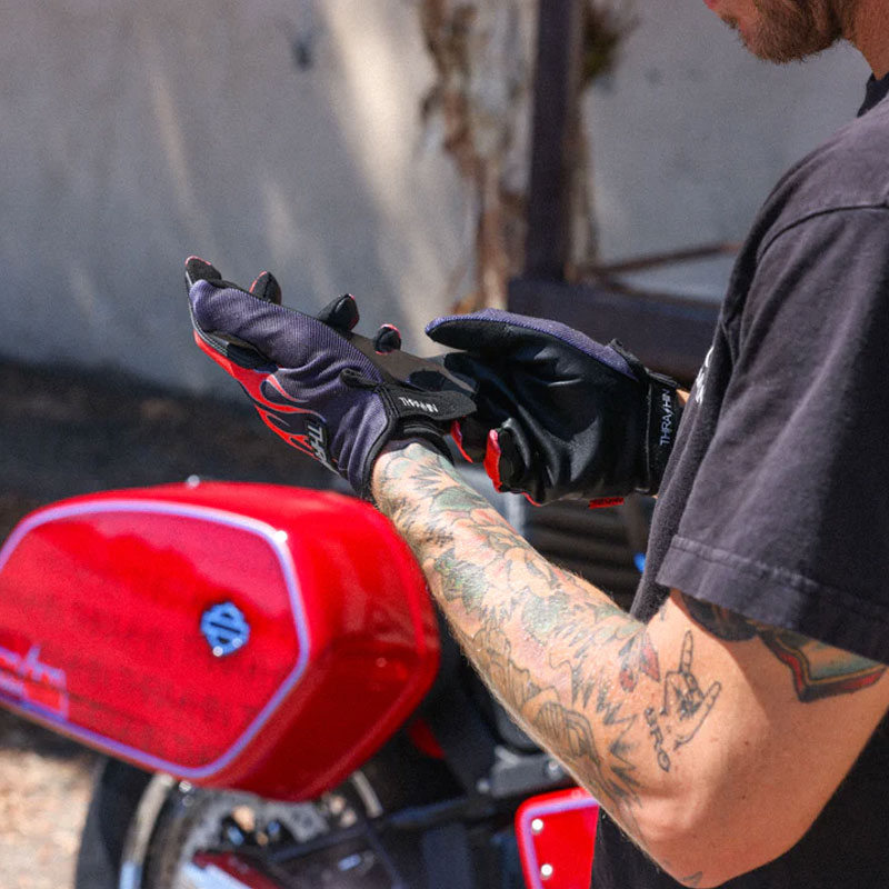 ステルスグローブ レザーパーム フレイム レッド