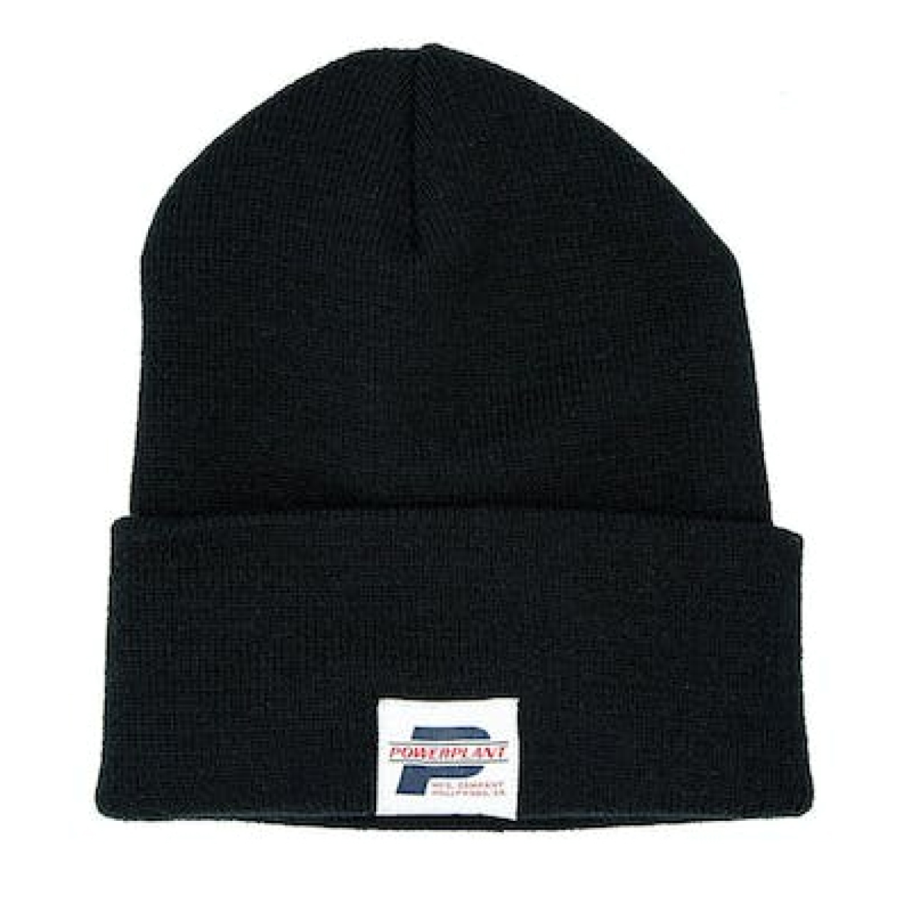 ビーニー ニットキャップ ブラック/ホワイトラベル