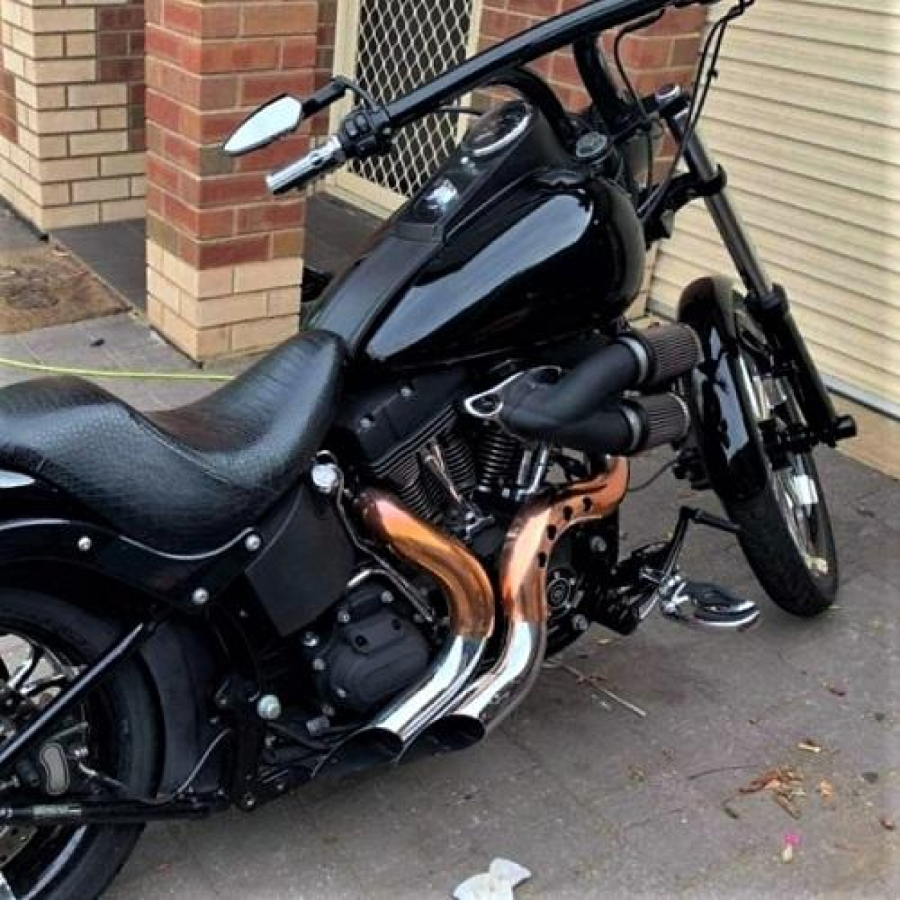 【クリスマスセール】カットバック フルエキゾースト クローム/カッパー