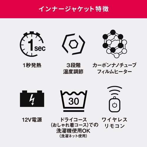 12Vヒートインナージャケット LTシリーズ LIDEF