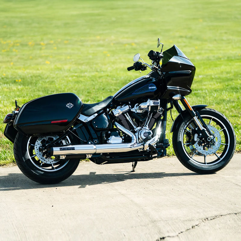 4インチ 2in1 スリップオンマフラー クローム/ブラックエンド