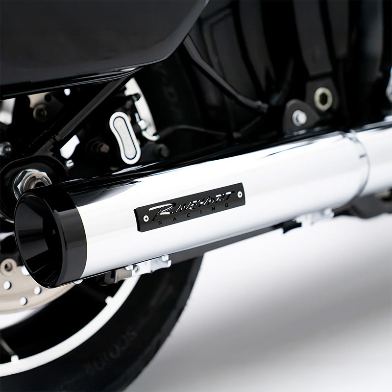 4インチ 2in1 スリップオンマフラー クローム/ブラックエンド