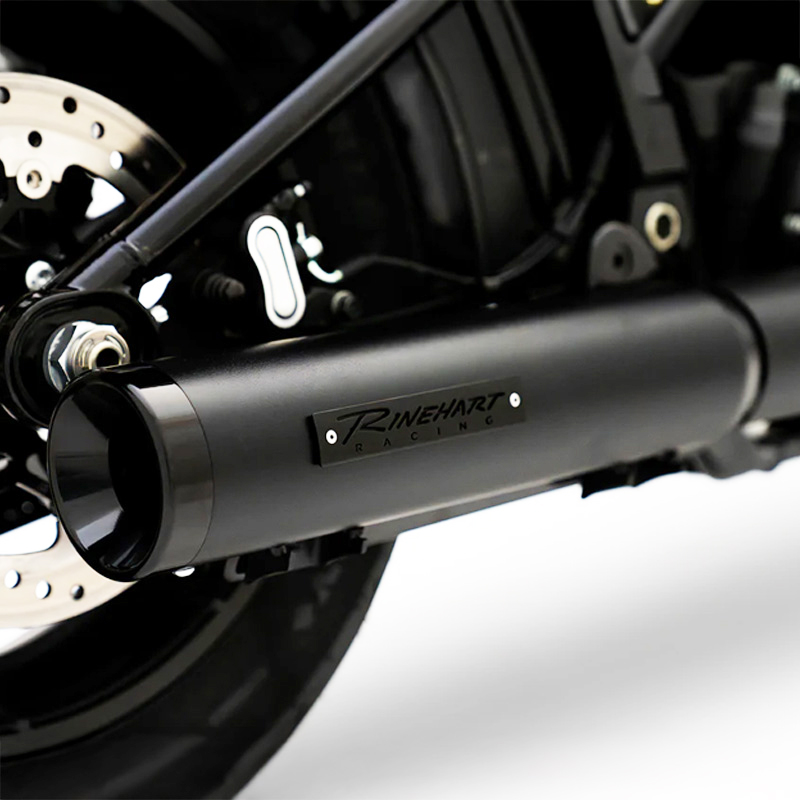 4インチ 2in1 スリップオンマフラー ブラック/ブラックエンド