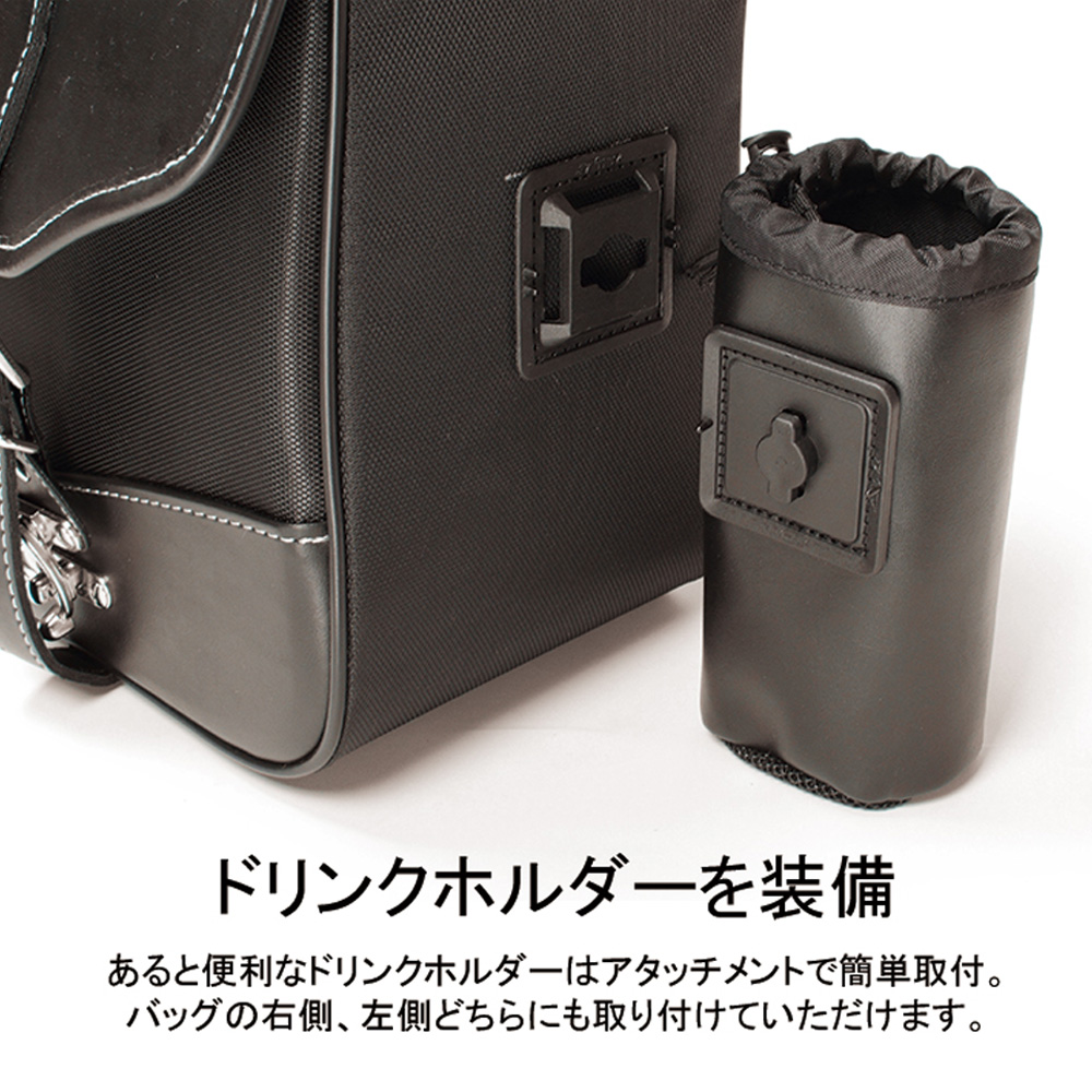 ナイロンサドルバッグ ブラック レッド