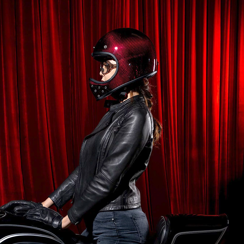 MOTOシリーズ フルフェイスヘルメット レッドカーボン