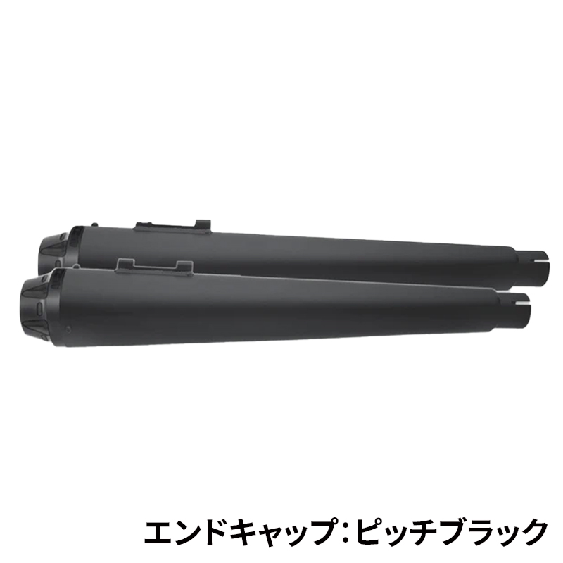 4.5インチ スリップオンマフラー ブラック/コンバットフルーテッド