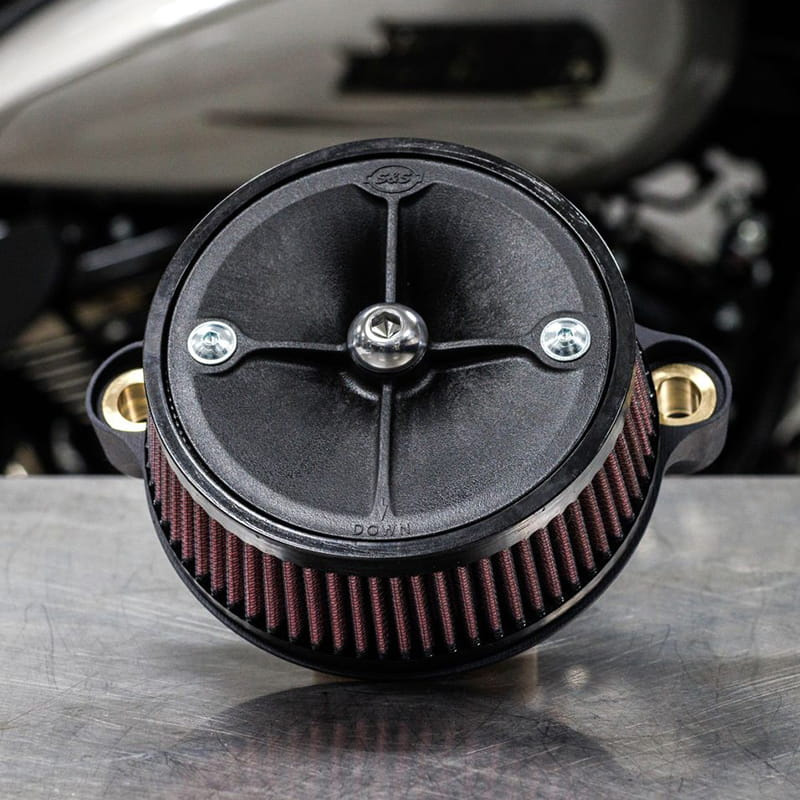 ステルスエアクリーナーキット ティアドロップカバー付き グロスブラック