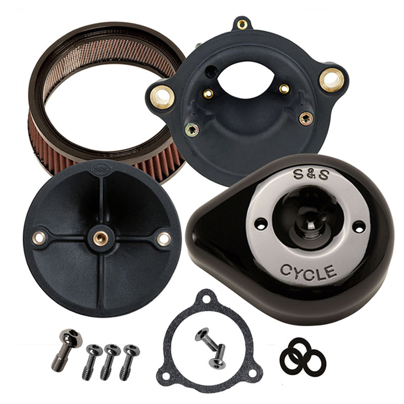 ステルスエアクリーナーキット ティアドロップカバー付き グロスブラック