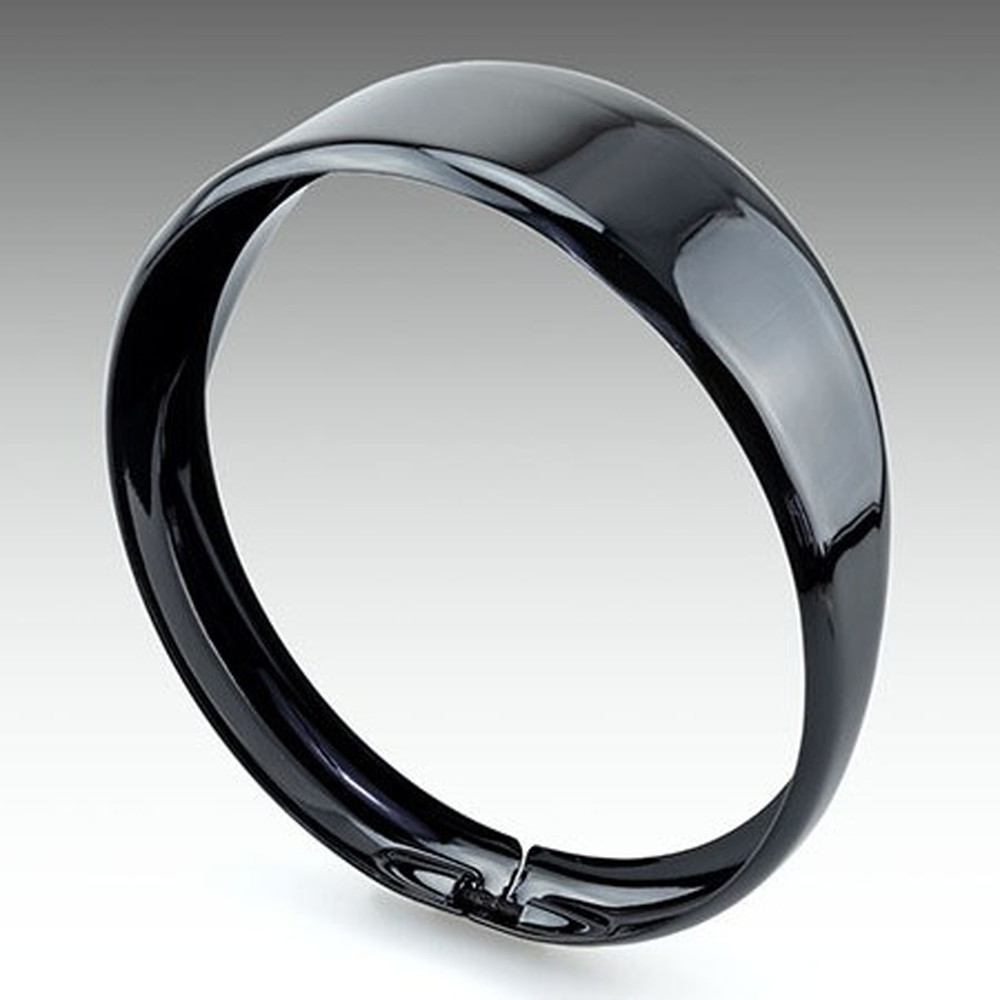 ヘッドライトベゼル バイザースタイル 5-3/4インチ ハーレー用 スチール製ブラック仕上げ