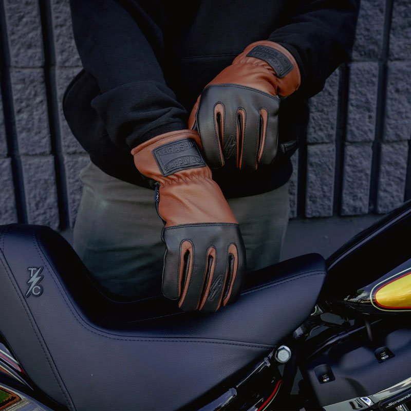 エース ローパー 防寒 レザーグローブ ブラック/ブラウン