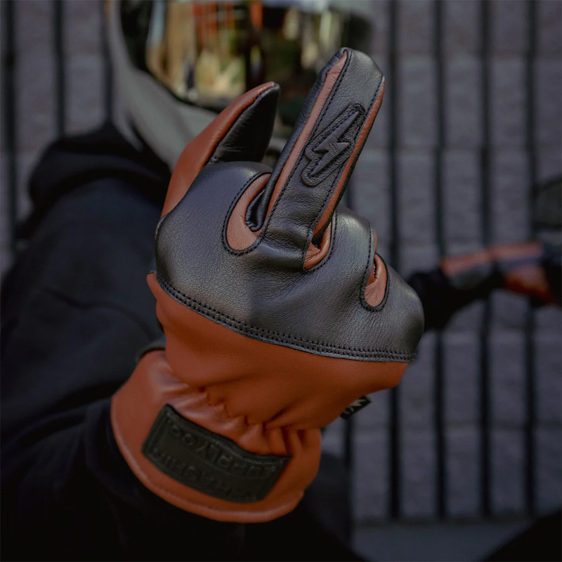 エース ローパー 防寒 レザーグローブ ブラック/ブラウン