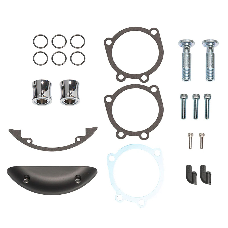 【クリスマスセール】エアクリーナー部品交換キット インバーテッド/メソッド/クリアティアー/サイドキックシリーズ用 クローム