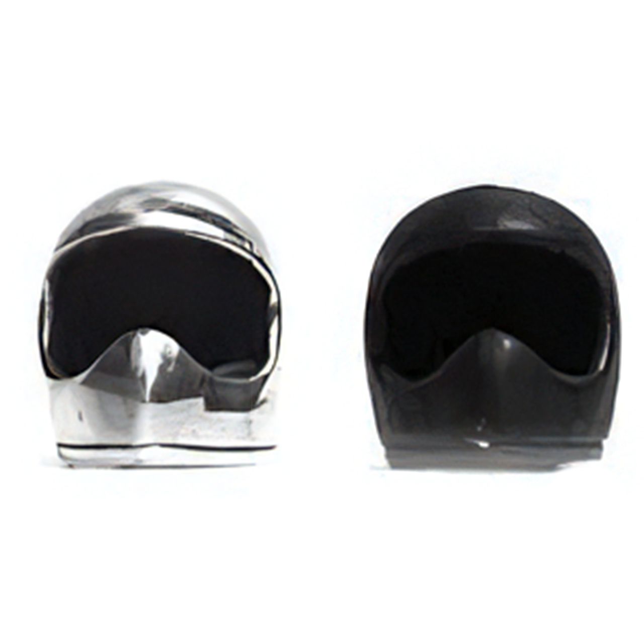 ヘルメット型キーホルダー ヴィンテージ風タイプ2 シルバー/ブラック DEFORMASI（デフォルマシ）