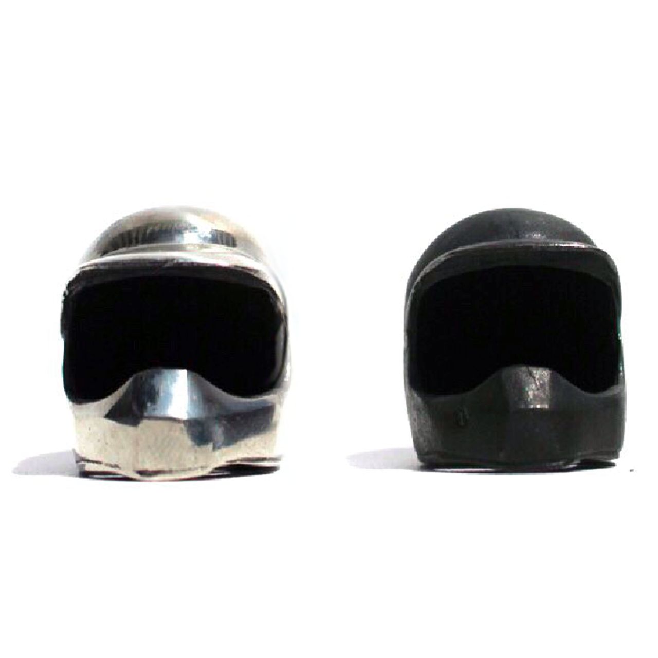 モトクロス風 ヘルメット型キーホルダー シルバー/ブラック DEFORMASI（デフォルマシ）