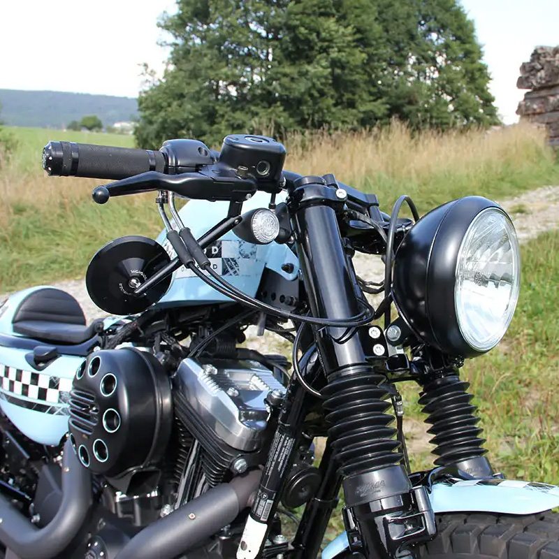 フォークカバーキット(アッパーフォークカバー、フォークブーツ、フォークキャップ) ブラック