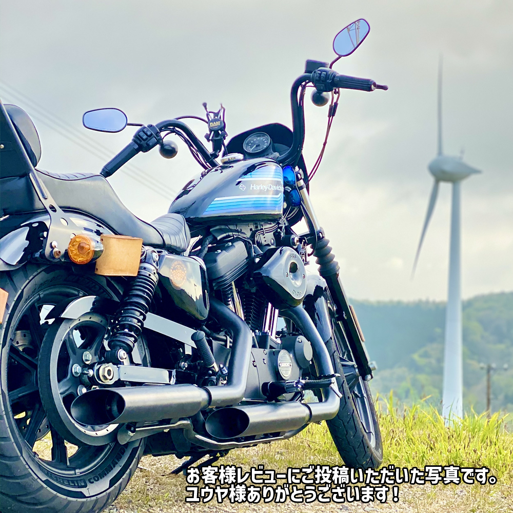 3インチ HP-PLUS スリップオンマフラー スラッシュカット ブラック