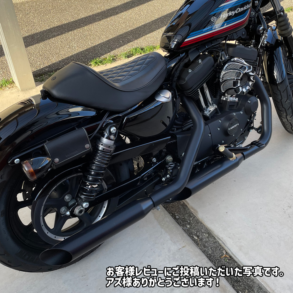 3インチ HP-PLUS スリップオンマフラー スラッシュカット ブラック