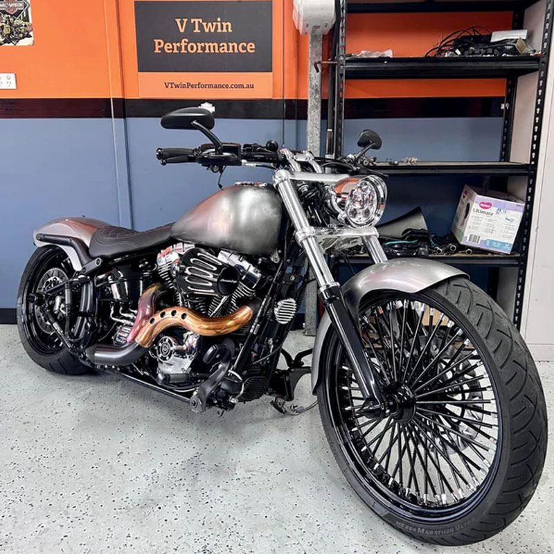 【クリスマスセール】カットバック フルエキゾースト ブラック/カッパー