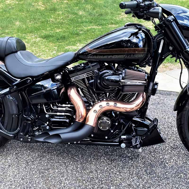 【クリスマスセール】カットバック フルエキゾースト ブラック/カッパー