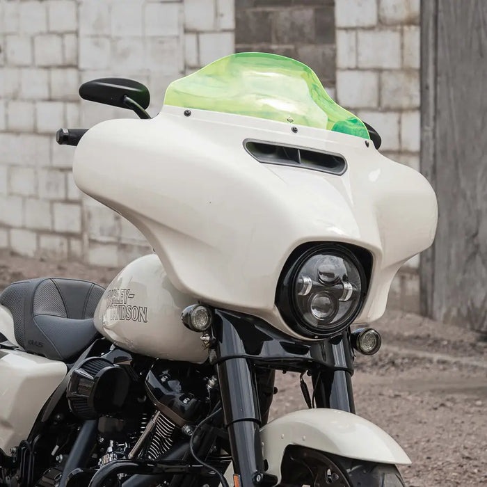 カラー フレア ウインドシールド 6.5インチ グリーンアイス